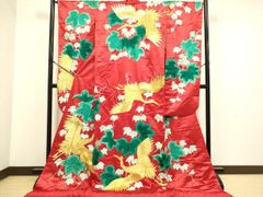 色打掛 青緑地 鳳凰 金糸刺繍 婚礼衣装 - メルカリ