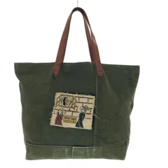 room no.6 ルームナンバーシックス ヴィンテージミリタリー カスタムパッチキャンバストートバッグ  オリーブのサムネイル