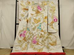 総レース 色打掛 鳳凰 花刺繍 - メルカリ