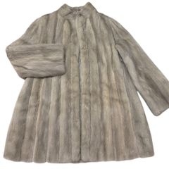 デミバフミンク なめし柔らか リアルファー 毛皮 コート ブラウン