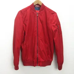 g■ザラ/ZARA MAN BASIC MA-1/ブルゾンジャケット【M】赤/men's/129【中古】■のサムネイル