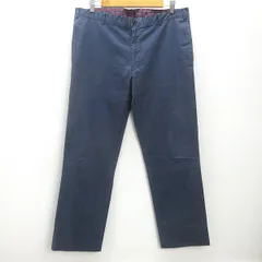 g■パパス/PAPAS コットンパンツ/ストレート【XL/54】紺/men's/94【中古】■のサムネイル