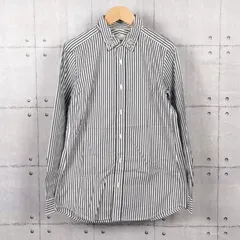 ビューティーアンドユース   BEAUTY&YOUTH 　UNITED ARROWS 　ストライプ ビジュー襟シャツ 　グレー×ホワイト 　レディースのサムネイル