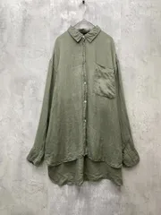 Spick&Span スピック&スパン ガーメントダイシアー ラミー シャツ オーバーサイズ シャリ感 羽織り カーキ ■◆ レディースのサムネイル