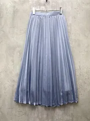 tocco closet luxe トッコ クローゼット リュクス サテン プリーツ スカート 上品 きれいめ sizeM/青系 ■◆ レディース