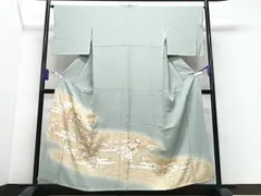 平和屋着物■豪華色留袖　駒刺繍　地紙枝垂れ花文　暈し染め　金彩　正絹　逸品　CABI6856xeのサムネイル