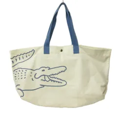ラコステ LACOSTE ビッグ トートバッグ ロゴ プリント 白 ホワイト 0617のサムネイル