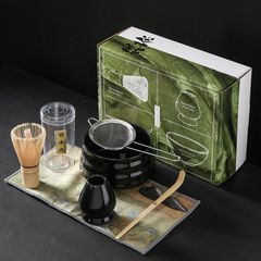 KUNOSUKE 茶道セット 黒 アウトドア 至福の茶せんセット 鯖江サンユー
