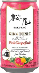 ●桜尾 GIN ORIGINAL ジントニック ピンクグレープフルーツ350ml×23本　 4901903081744/004261のサムネイル
