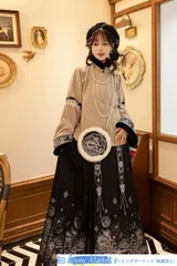 明制漢服 螺鈿馬面スカート 冬季通勤用 千金風デザイン 拜年服 豪華刺繍入り飄帯付き 高品質 イベント?撮影会に最適 CS626P322のサムネイル
