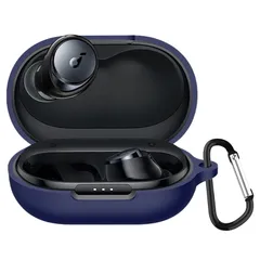 新品 BUITFOU For Anker SoundcoreSpace A40 ケース Soundcore Space A40 保護カバー Space A40 ケース 柔らかい シリコン製 落下防止 キズ防止 耐衝撃 防塵 軽量 装着充電可能 カラビナ付き 紛のサムネイル