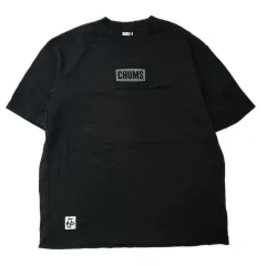 チャムス BIG ロゴ ベーシックフィット ブランド ブラック コットン 夏 半袖Tシャツのサムネイル