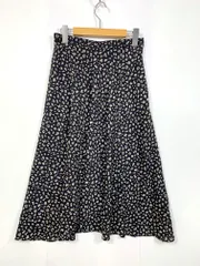 BEAUTY & YOUTH ビューティ&ユース ユナイテッドアローズ 1624-207-3519 定価14300円 レオパードプリントフレア スカート sizeM/黒 ■■レディース