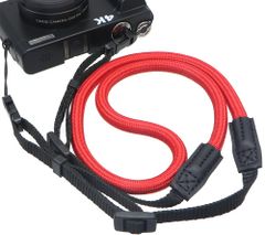 Brand New [INPON] Camera Strap Neck Strap, Adjustable Length, Made from Climbing Rope, for Mirrorless/Compact Digital Cameras, Red