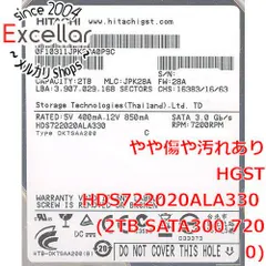 [bn:3] HITACHI HDD　HDS722020ALA330　2TB SATA300 7200rpm　200～500時間以内のサムネイル