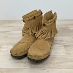 MINNETONKA ミネトンカ フリンジ ブーツ ショートブーツ レディース ベージュ系 コンチョ モカシンブーツ[ON00118]のサムネイル