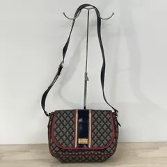 PATRICK COX パトリックコックス ショルダーバッグ/斜め掛けバッグ ユリ紋章 総柄 ネイビー/レッド/ゴールド金具[OI03421]のサムネイル