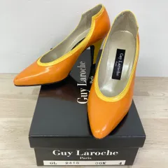 極美品 ギ・ラロッシュ Guy Laroche パンプス 4(約22cm相当) オレンジ 黄色 レディース シューズ 日本製 品番GL 2416[OM03206]のサムネイル