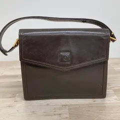 PIERRE CARDIN/ピエールカルダン ショルダーバッグ ダークブラウン/茶色 ロゴプレート スクエア 肩掛け カバン[ON00168]のサムネイル
