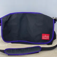 Manhattan Portage メッセンジャーバッグ/ショルダーバッグ ブラック×パープル パイピング マンハッタンポーテージ[ON00218]