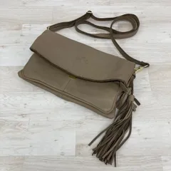 美品 Beau're/ヴュレ タッセル付き ショルダーバッグ/クラッチバッグ 2WAY ベージュ系 レディース[OX03160]のサムネイル