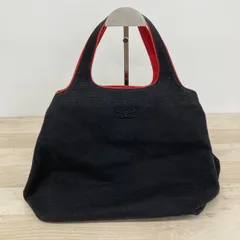 SAVOY/サボイ ハンドバッグ/トートバッグ ブラック×レッド ロゴ刺繍 キャンバス レディース[OQ03498]のサムネイル