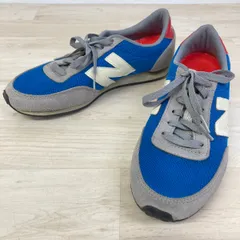 ニューバランス U410HGB スニーカー 24cm ブルー/グレー/レッド メンズ シューズ New Balance 410 ローカット[OM03226]