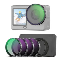 新品 NEEWER CPL&NDフィルターセット Osmo Action 6対応 4枚入り スナップオン式 ND8/16/32 減光 円偏光レンズフィルター 調整可能 マルチコート レンズキャップ付き アクションカメラ撮影アクセサリーのサムネイル