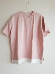 ピンク レイヤード 半袖Tのサムネイル