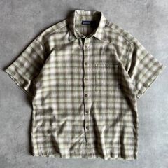 BARNS バーンズ 半袖オープンカラーチェックシャツ BR26245 M - メルカリ