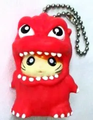 【中古】キーホルダー・マスコット(キャラクター) ゴジハムくん(赤) ソフビ人形キーホルダー 「ゴジラ・モスラ・キングギドラ 大怪獣総攻撃＆劇場版 とっとこハム太郎 ハムハムランド大冒険」 入場者特典のサムネイル