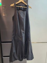 UNITED ARROWS タフタ ティアード ワンピース ノースリーブ ロング