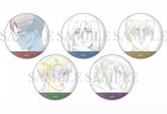 [중고] 배지 빈즈 전 5종 세트 [진격의 거인 The Final Season 캔 배지 03. 원화 일러스트]