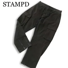 STAMPD スタンプド 春夏★ 裾ジップ 立体裁断 イージー アンクル カーゴ パンツ Sz.30 メンズ 黒のサムネイル