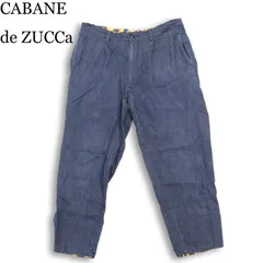 CABANE de ZUCCa カバンド ズッカ 春夏★ テンセル タック アンクル デニム パンツ ジーンズ 日本製 Sz.M メンズのサムネイル