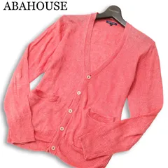ABAHOUSE アバハウス 春夏★ 麻100％ リネン サマー ニット カーディガン Sz.4 メンズのサムネイル