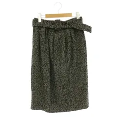 レッド ヴァレンティノ RED VALENTINO ツイードスカート タイト ベルト付き 黒 ブラック アイボリー /CX ■MAのサムネイル
