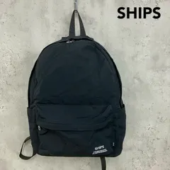 SHIPS シップス バックパック リュック 60/40クロス 撥水 耐摩耗 ブラック 黒 ロゴ刺繍 COPYRIGHT 通勤 通学 PC収納 A4対応 大容量 軽量 デイパック 旅行 メンズ レディース 男女兼用 鞄 カバン バッグ ★ ■■のサムネイル