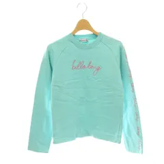 ビラボン BILLABONG キッズ ロゴスウェット トレーナー プルオーバー 裏起毛 10 ライトブルー ピンク /CX ■MAのサムネイル