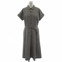 マッキントッシュフィロソフィー MACKINTOSH PHILOSOPHY ワンピース 36 黒 ブラック 白 ホワイト 半袖 ロング丈 ギンガムチェック H5J32-562-09 /GG39のサムネイル