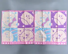 【中古】タオル・手ぬぐい ちいかわ＆ハチワレ＆うさぎ＆くりまんじゅう ハンドタオル(2枚組) 「ちいかわ なんか小さくてかわいいやつ×しまむら」