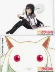 【中古】クリアファイル 暁美ほむら＆キュゥべえ ミニクリアファイル 「魔法少女まどか☆マギカ」 アサヒ飲料 缶コーヒー・ワンダ6缶パック付録 ローソン限定のサムネイル