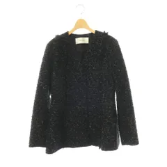 アドーア ADORE 25SS ファンシーツィードジャケット ノーカラー 38 ブラック /HK ■OSのサムネイル
