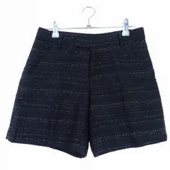 クードシャンス CdeC COUP DE CHANCE ショーパン パンツ ショート ジップフライ ラメ ボーダー 36 黒 ブラック ボトムス /T2のサムネイル