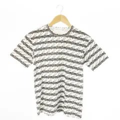 コムデギャルソンシャツ COMME des GARCONS SHIRT リピート グラフィック バインダーネック Tシャツ 半袖 コットン 総柄 S 白 ホワイト S18105 /AO11 ■GY09のサムネイル