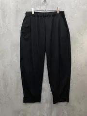美品 CAPERTICA カペルチカ 日本製 ウール100% シームレスイージーパンツ タック ワイドテーパード size2/ブラック ■◆◎メンズ