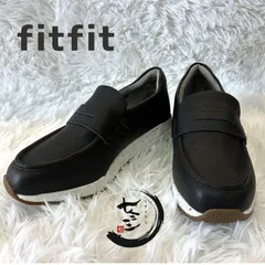 【美品】fitfit ソフトレザーローファー スニーカー コンフォートシューズ フィットフィット外反母趾 23.5cmのサムネイル