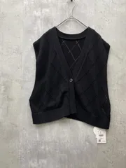 新品 LOWRYS FARM ローリーズファーム スカシショートベスト2POP ベスト sizeF/ブラック ■◇◎レディース