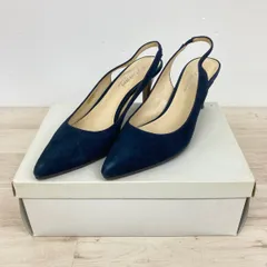 Beams for Women ビームス パンプス 23.5cm ネイビー/紺 スエード調 バックストラップ ヒール レディース 靴[OA04561]のサムネイル
