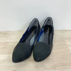 美品 Monet. モネ パンプス 23cm ブラック/黒 ラメ 切り替え ポインテッドトゥ 日本製 レディース シューズ[OC03079]のサムネイル